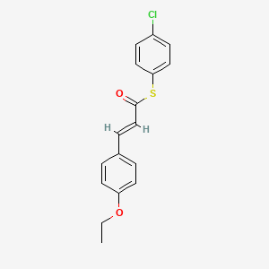 molecular formula C17H15ClO2S B2692278 S-(4-Chlorophenyl) 3-(4-ethoxyphenyl)-2-propenethioate CAS No. 298217-85-3