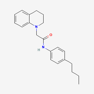 molecular formula C21H26N2O B2692279 N-(4-butylphenyl)-2-[3,4-dihydro-1(2H)-quinolinyl]acetamide CAS No. 868256-38-6