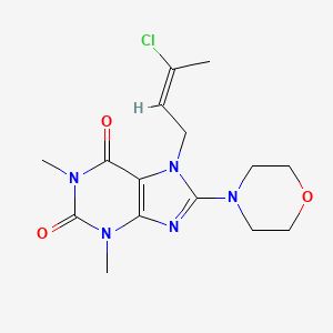 (E)-7-(3-chlorobut-2-en-1-yl)-1,3-dimethyl-8-morpholino-1H-purine-2,6(3H,7H)-dione