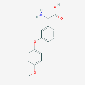 2-Amino-2-[3-(4-methoxyphenoxy)phenyl]acetic acid