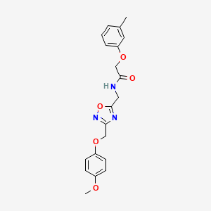 N-((3-((4-methoxyphenoxy)methyl)-1,2,4-oxadiazol-5-yl)methyl)-2-(m-tolyloxy)acetamide