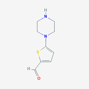 molecular formula C9H12N2OS B2692294 5-Piperazin-1-ylthiophene-2-carbaldehyde CAS No. 851208-08-7