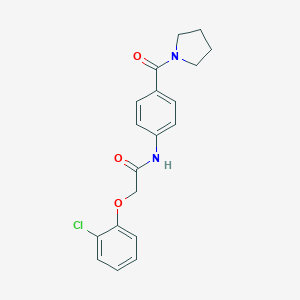 molecular formula C19H19ClN2O3 B269230 2-(2-chlorophenoxy)-N-[4-(1-pyrrolidinylcarbonyl)phenyl]acetamide 