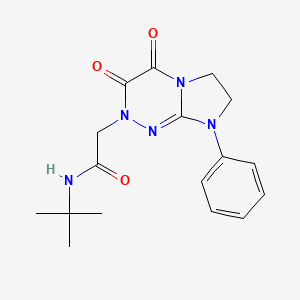 molecular formula C17H21N5O3 B2692304 N-(tert-butyl)-2-(3,4-dioxo-8-phenyl-3,4,7,8-tetrahydroimidazo[2,1-c][1,2,4]triazin-2(6H)-yl)acetamide CAS No. 942011-90-7