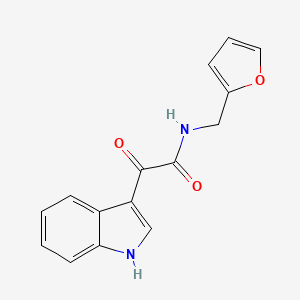 molecular formula C15H12N2O3 B2692305 N-(furan-2-ylmethyl)-2-(1H-indol-3-yl)-2-oxoacetamide CAS No. 839685-60-8