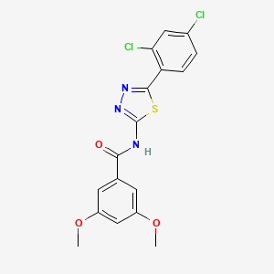molecular formula C17H13Cl2N3O3S B2692315 N-[5-(2,4-dichlorophenyl)-1,3,4-thiadiazol-2-yl]-3,5-dimethoxybenzamide CAS No. 391227-51-3