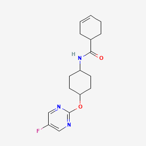 N-((1r,4r)-4-((5-fluoropyrimidin-2-yl)oxy)cyclohexyl)cyclohex-3-enecarboxamide