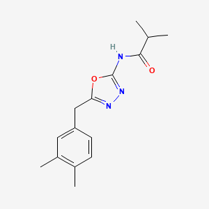 N-(5-(3,4-dimethylbenzyl)-1,3,4-oxadiazol-2-yl)isobutyramide