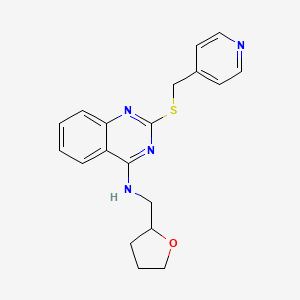 N-(oxolan-2-ylmethyl)-2-(pyridin-4-ylmethylsulfanyl)quinazolin-4-amine