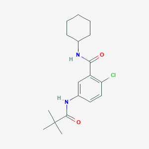 2-chloro-N-cyclohexyl-5-[(2,2-dimethylpropanoyl)amino]benzamide