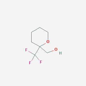 molecular formula C7H11F3O2 B2692351 [2-(三氟甲基)氧杂环戊-2-基]甲醇 CAS No. 2287332-98-1