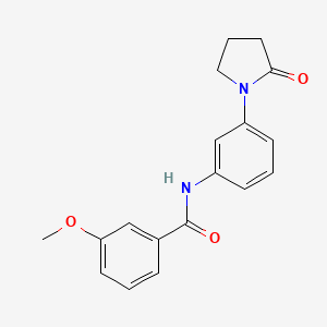 3-methoxy-N-(3-(2-oxopyrrolidin-1-yl)phenyl)benzamide