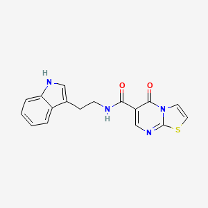 molecular formula C17H14N4O2S B2692356 N-[2-(1H-indol-3-yl)ethyl]-5-oxo-[1,3]thiazolo[3,2-a]pyrimidine-6-carboxamide CAS No. 851944-66-6