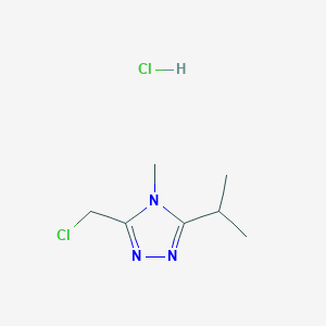 molecular formula C7H13Cl2N3 B2692361 3-(chloromethyl)-4-methyl-5-(propan-2-yl)-4H-1,2,4-triazole hydrochloride CAS No. 1432681-31-6