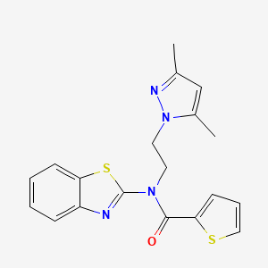 N-(benzo[d]thiazol-2-yl)-N-(2-(3,5-dimethyl-1H-pyrazol-1-yl)ethyl)thiophene-2-carboxamide