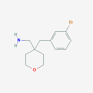4-[(3-Bromophenyl)methyl]oxan-4-ylmethanamine