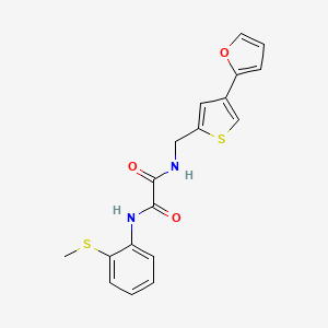 N-[[4-(Furan-2-yl)thiophen-2-yl]methyl]-N'-(2-methylsulfanylphenyl)oxamide