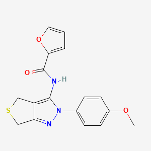 N-[2-(4-methoxyphenyl)-4,6-dihydrothieno[3,4-c]pyrazol-3-yl]furan-2-carboxamide