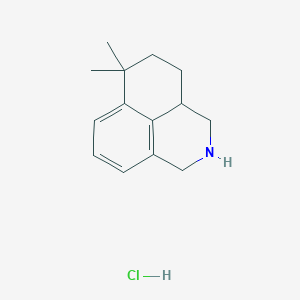 molecular formula C14H20ClN B2692389 6,6-Dimethyl-1,2,3,3a,4,5-hexahydrobenzo[de]isoquinoline;hydrochloride CAS No. 2375273-99-5
