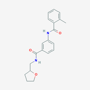 molecular formula C20H22N2O3 B269239 2-methyl-N-(3-{[(tetrahydro-2-furanylmethyl)amino]carbonyl}phenyl)benzamide 
