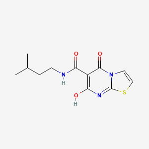 molecular formula C12H15N3O3S B2692399 7-hydroxy-N-isopentyl-5-oxo-5H-thiazolo[3,2-a]pyrimidine-6-carboxamide CAS No. 898431-52-2