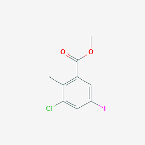 molecular formula C9H8ClIO2 B2692405 Methyl 3-chloro-5-iodo-2-methylbenzoate CAS No. 1692477-05-6
