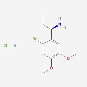 molecular formula C11H17BrClNO2 B2692410 (1R)-1-(2-溴-4,5-二甲氧基苯基)丙胺;盐酸盐 CAS No. 2375247-64-4