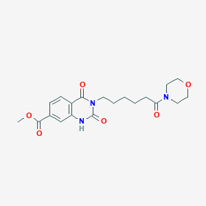 molecular formula C20H25N3O6 B2692413 methyl 3-(6-morpholin-4-yl-6-oxohexyl)-2,4-dioxo-1H-quinazoline-7-carboxylate CAS No. 896371-82-7