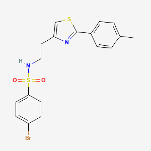 molecular formula C18H17BrN2O2S2 B2692417 4-bromo-N-(2-(2-(p-tolyl)thiazol-4-yl)ethyl)benzenesulfonamide CAS No. 896603-81-9