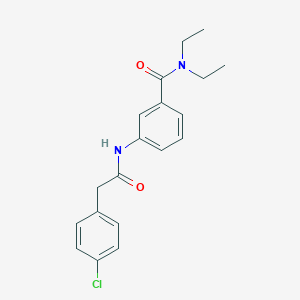 molecular formula C19H21ClN2O2 B269242 3-{[(4-chlorophenyl)acetyl]amino}-N,N-diethylbenzamide 