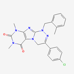 3-(4-chlorophenyl)-7,9-dimethyl-1-(2-methylbenzyl)-7,9-dihydro-[1,2,4]triazino[3,4-f]purine-6,8(1H,4H)-dione