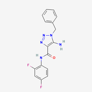 molecular formula C16H13F2N5O B2692423 5-amino-1-benzyl-N-(2,4-difluorophenyl)-1H-1,2,3-triazole-4-carboxamide CAS No. 900013-23-2