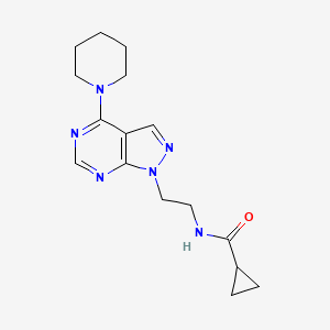 N-(2-(4-(piperidin-1-yl)-1H-pyrazolo[3,4-d]pyrimidin-1-yl)ethyl)cyclopropanecarboxamide