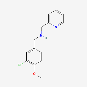 molecular formula C14H16Cl2N2O B2692438 N-(3-chloro-4-methoxybenzyl)-N-(2-pyridinylmethyl)amine CAS No. 1158267-92-5