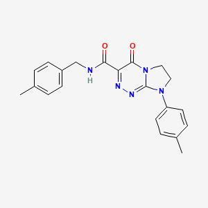 molecular formula C21H21N5O2 B2692444 N-(4-甲基苄基)-4-氧代-8-(对甲苯基)-4,6,7,8-四氢咪唑[2,1-c][1,2,4]嘧啶-3-甲酰胺 CAS No. 946279-47-6