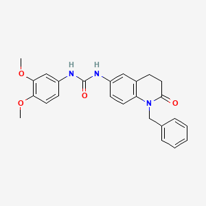 molecular formula C25H25N3O4 B2692451 1-(1-Benzyl-2-oxo-1,2,3,4-tetrahydroquinolin-6-yl)-3-(3,4-dimethoxyphenyl)urea CAS No. 1171872-97-1