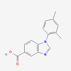 molecular formula C16H14N2O2 B2692452 1-(2,4-Dimethylphenyl)benzimidazole-5-carboxylic acid CAS No. 452088-78-7