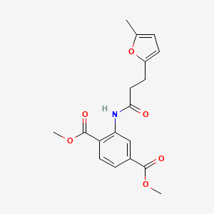 2-[[3-(5-Methyl-2-furanyl)-1-oxopropyl]amino]benzene-1,4-dicarboxylic acid dimethyl ester