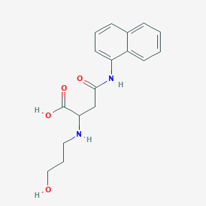molecular formula C17H20N2O4 B2692456 2-((3-Hydroxypropyl)amino)-4-(naphthalen-1-ylamino)-4-oxobutanoic acid CAS No. 1048006-93-4