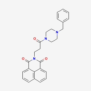 molecular formula C26H25N3O3 B2692459 2-(3-(4-benzylpiperazin-1-yl)-3-oxopropyl)-1H-benzo[de]isoquinoline-1,3(2H)-dione CAS No. 496777-82-3