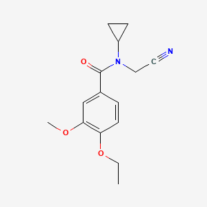 molecular formula C15H18N2O3 B2692462 N-(cyanomethyl)-N-cyclopropyl-4-ethoxy-3-methoxybenzamide CAS No. 1252541-97-1