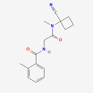 molecular formula C16H19N3O2 B2692464 N-[2-[(1-氰基环丁基)-甲基氨基]-2-氧代乙基]-2-甲基苯甲酰胺 CAS No. 1645525-37-6