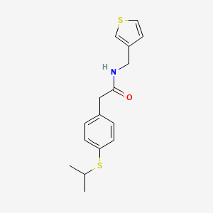 2-(4-(isopropylthio)phenyl)-N-(thiophen-3-ylmethyl)acetamide