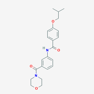 molecular formula C22H26N2O4 B269247 4-isobutoxy-N-[3-(4-morpholinylcarbonyl)phenyl]benzamide 