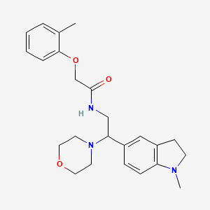 molecular formula C24H31N3O3 B2692472 N-(2-(1-甲基吲哚-5-基)-2-吗啉基乙基)-2-(o-甲苯氧基)乙酰胺 CAS No. 922115-52-4