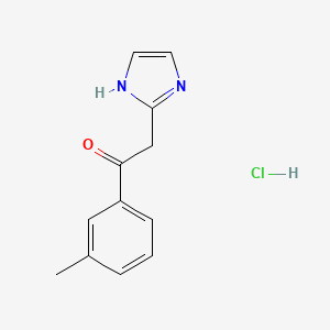 molecular formula C12H13ClN2O B2692479 2-(1H-咪唑-2-基)-1-(3-甲基苯基)乙酮盐酸盐 CAS No. 1197539-31-3