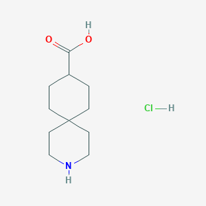 molecular formula C11H20ClNO2 B2692486 3-氮杂螺[5.5]十一烷-9-羧酸盐酸盐 CAS No. 2287318-50-5