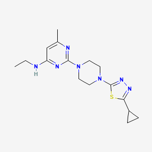 2-[4-(5-Cyclopropyl-1,3,4-thiadiazol-2-yl)piperazin-1-yl]-N-ethyl-6-methylpyrimidin-4-amine