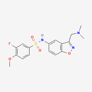 N-{3-[(dimethylamino)methyl]-1,2-benzoxazol-5-yl}-3-fluoro-4-methoxybenzene-1-sulfonamide