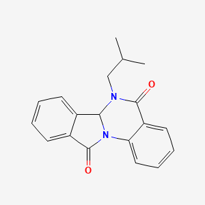 molecular formula C19H18N2O2 B2692497 6-Isobutyl-6,6a-dihydroisoindolo[2,1-a]quinazoline-5,11-dione CAS No. 1676078-14-0